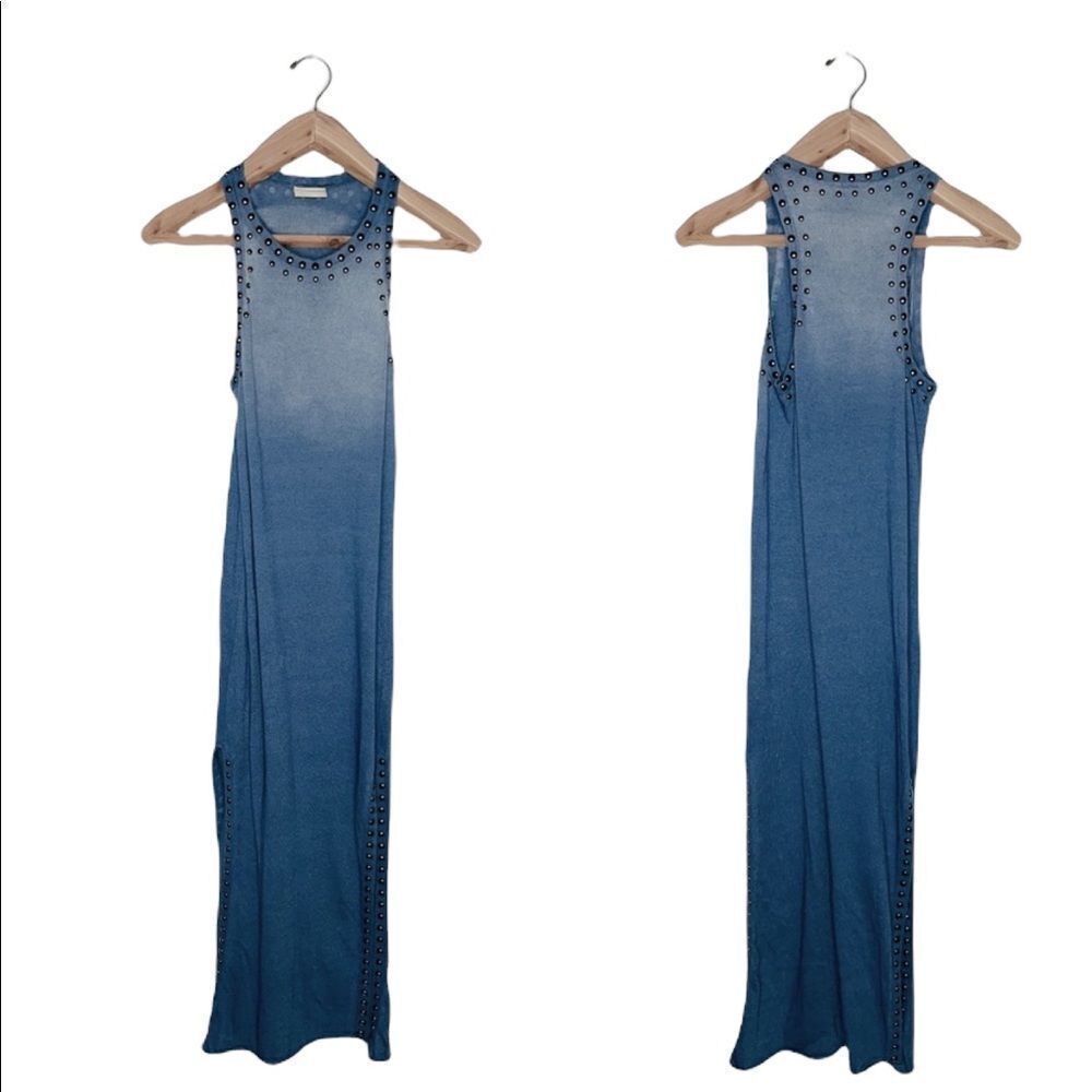 Laneus Women’s Maxi Dress Sleeveless Blue Ombre Size 8